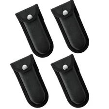 4Pcs/set Hard Boxed Reinforced Nylon Belt Sheath for 5" Folding Knife Black USA