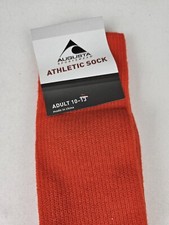 Knee High Long Athletic Sports Socks Football Soccer Baseball ADULT 10-13 ORANGE