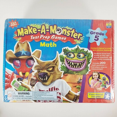 Make A Monster Test Prep Games 200 Math Questions Grade 5 Educational Insights
