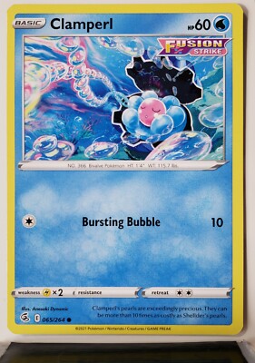 Clamperl 065/264 - NM / M - Fusion Strike Pokemon Card $2 Flat