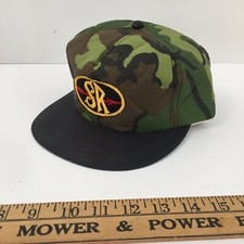 Vintage Southern Railroad Camouflage Snapback Hat Insulated foam cap 1980s era