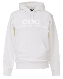 cdg hoodie white