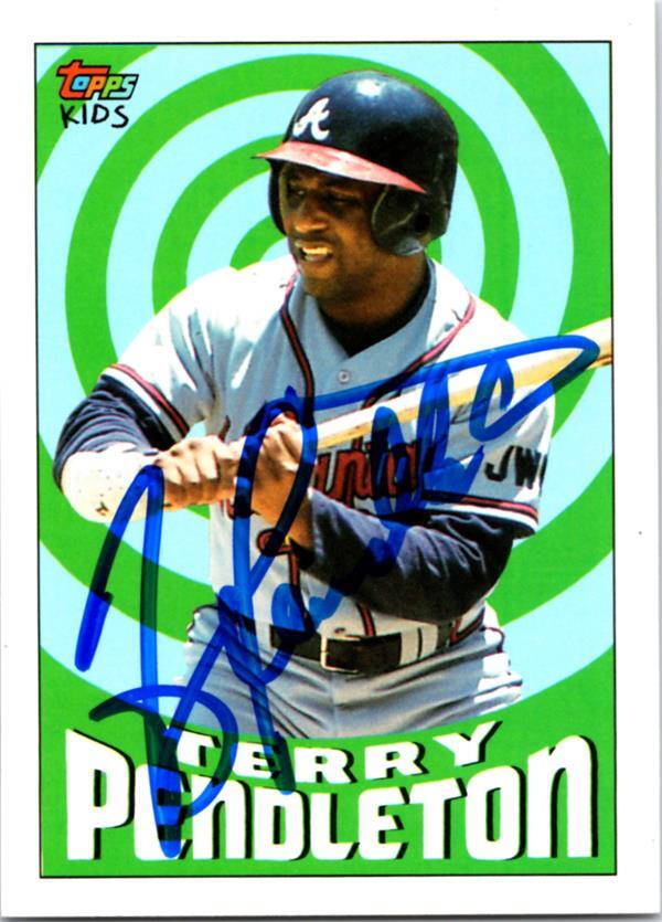 Terry Pendleton autographed Baseball Card (Atlanta Braves) 1992 Topps Kids #33