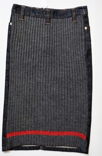 VINTAGE Jupe femme taille haute ligne A W26 petit rouge BS05