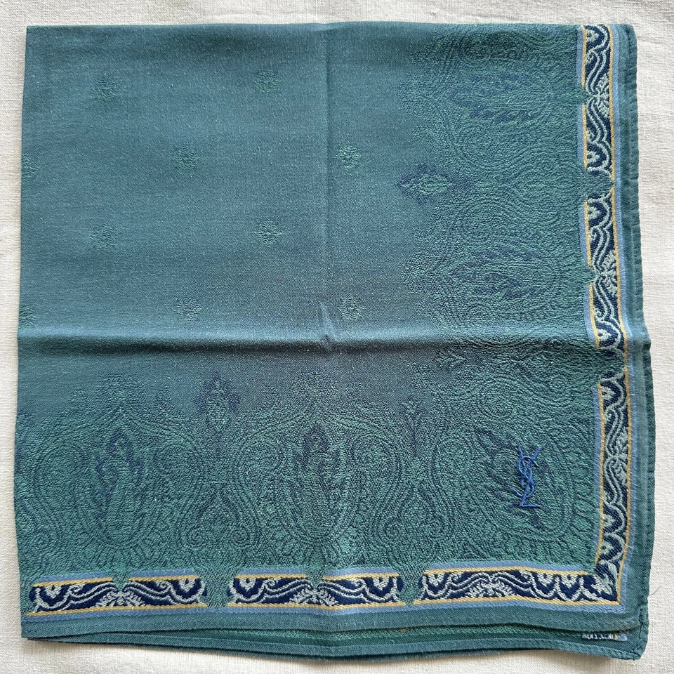 Pañuelo Para Hombres De Colección Tela Tejido Paisley Damasco Bolsillo Cuadrado 18" Lote de 10 Foto 2 de 4