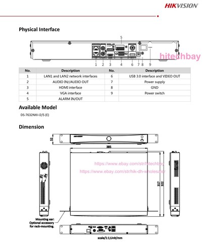 Hikvision Original 32CH 4K NVR 2SATA 32MP Network Video Recorder DS-7632NXI-I2/S - Picture 6 of 9