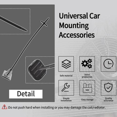NEW ELECTRIC FAN TIE BELT CLIPS BRACKET MOUNTING KIT RADIATOR RADIATOR C0V6 - Picture 8 of 12