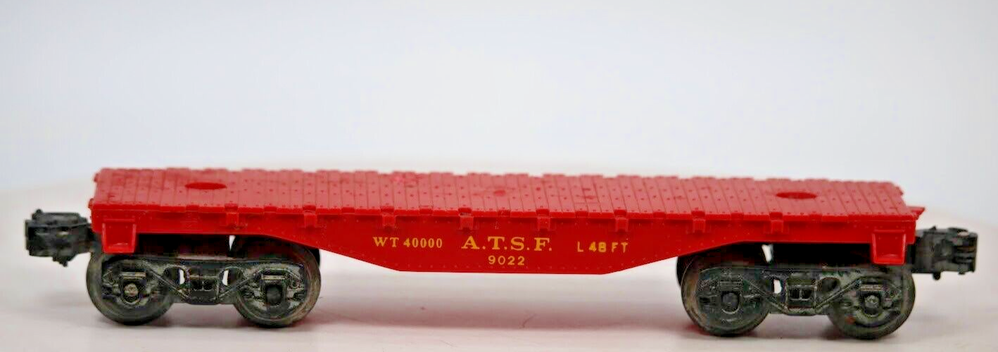 Lionel O Gauge 1:48 Post War ATSF 9022 Red Flatcar