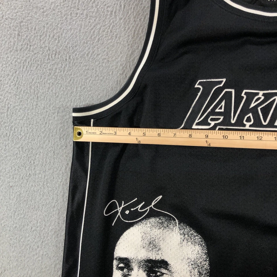 Majestic KOBE BRYANT #24 Jersey Rare All Black  XL Portrait Graphic Lakers - Image 2 of 4