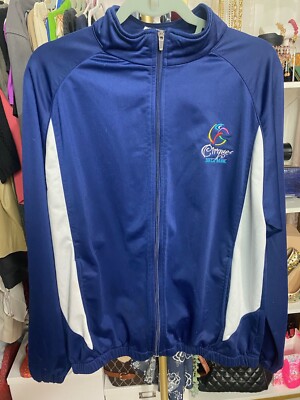 Augusta Sportswear Blue Warm Up zip up Jacket Cirques Logo size