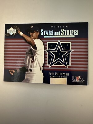 2003 Upper Deck Finite USA Baseball Eric Patterson Stars and Stripes Team Jersey