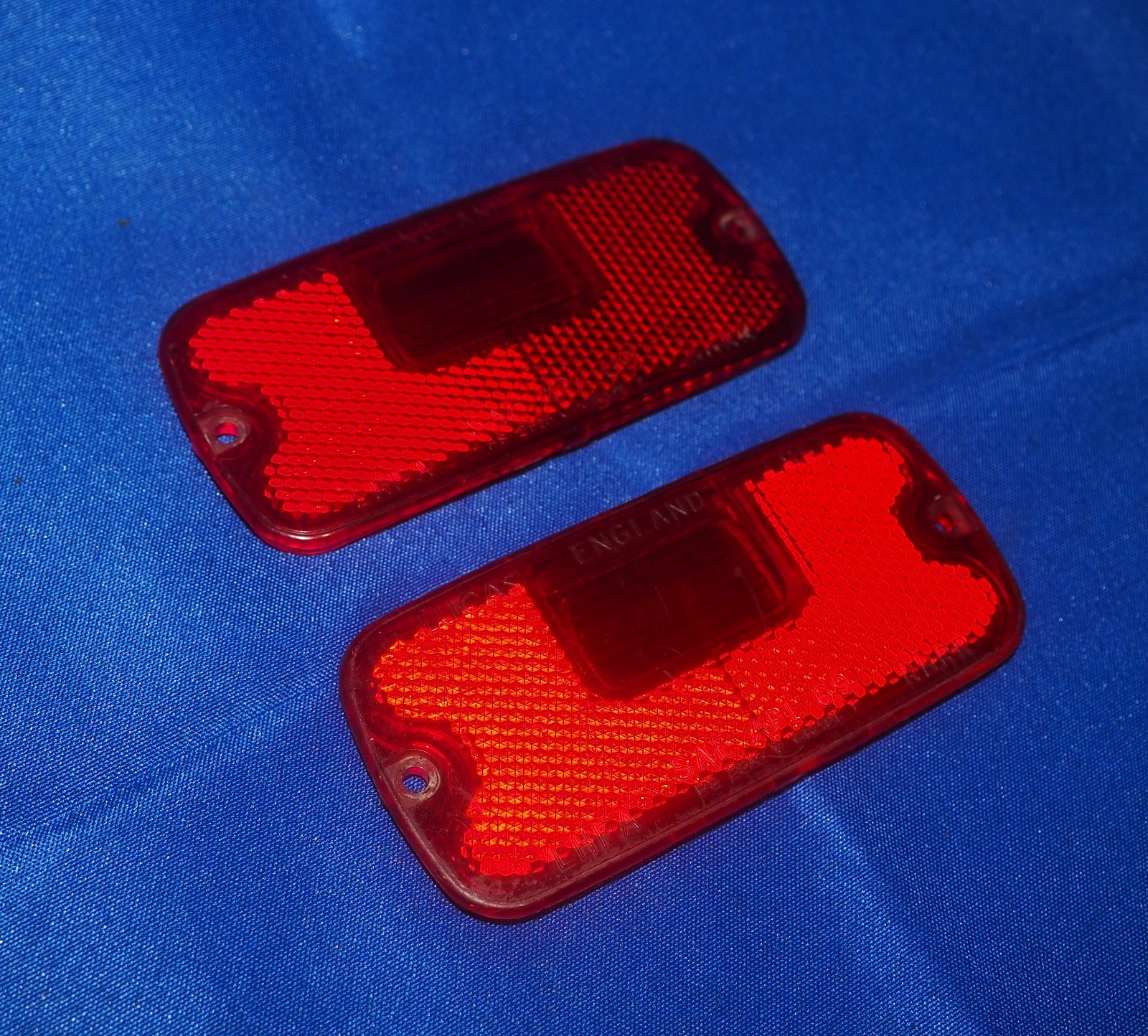 1965-1980 Rolls Royce Silver Shadow Pair of Rear Tail Light Lamp Lenses OEM