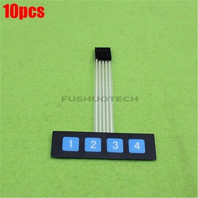 10Pcs Key Matrix Slim Control Panel 1X4 Membrane Switch Keypad Keyboard New I gk