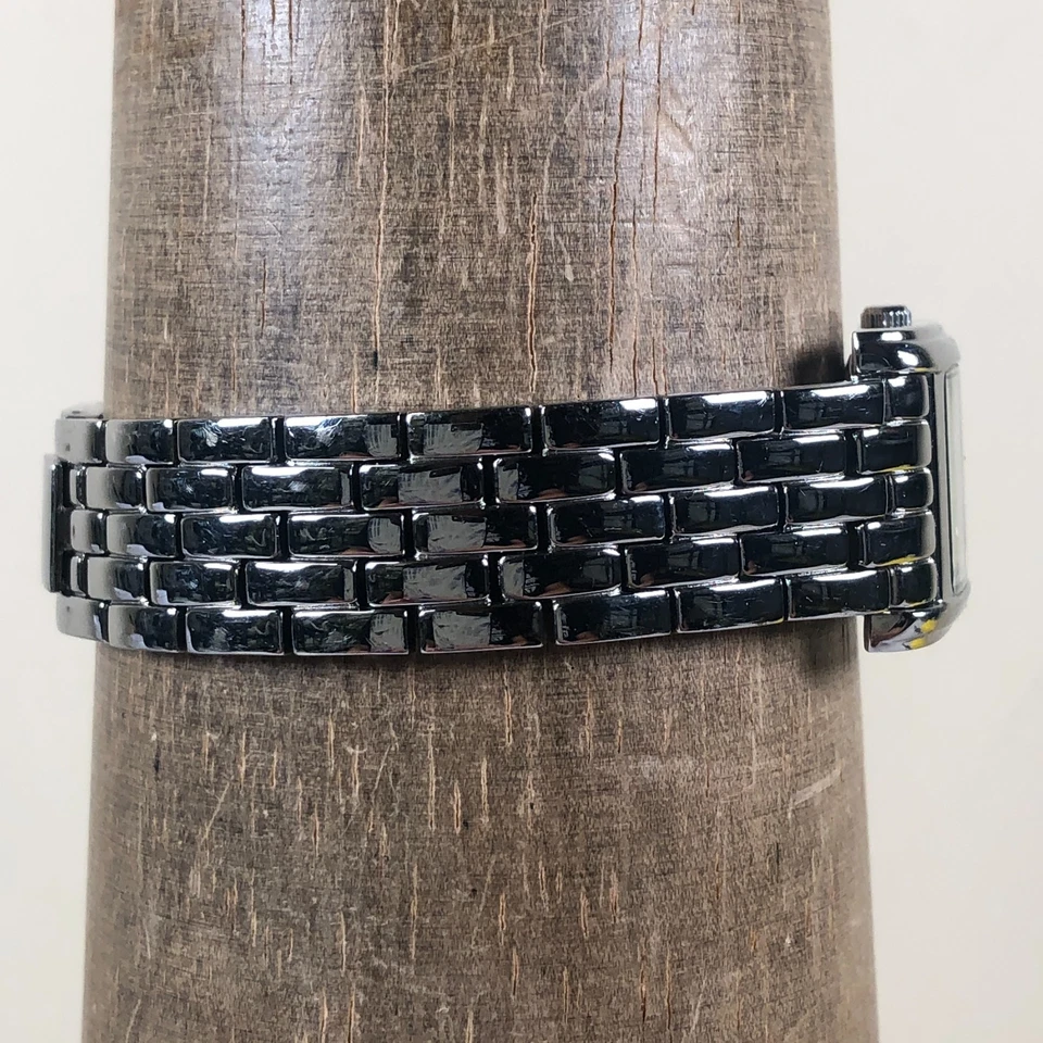 Timex女士T2N046时尚银色长方形石英表模拟21毫米手表7 — 第 3/4 张图片