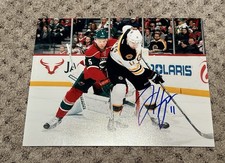 JIMMY BROADWAY HAYES SIGNED 8x10 PHOTO BOSTON BRUINS AUTO MILTON