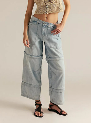 BNWT Free People We The Free Trailblazer Convertible Jeans Sz 27 (UK 10 approx)