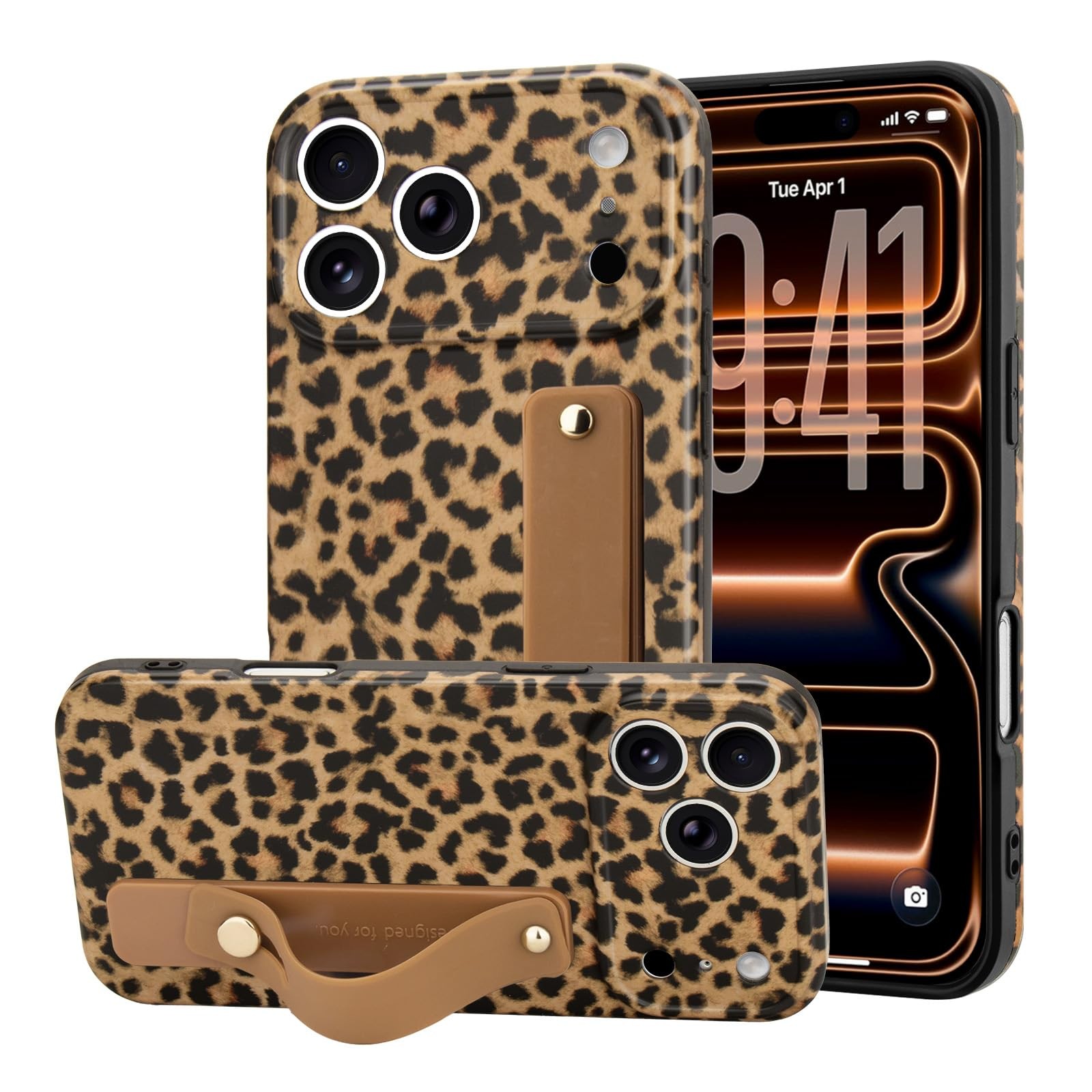 Coque iPhone 17 Pro léopard en silicone souple et fin antichoc