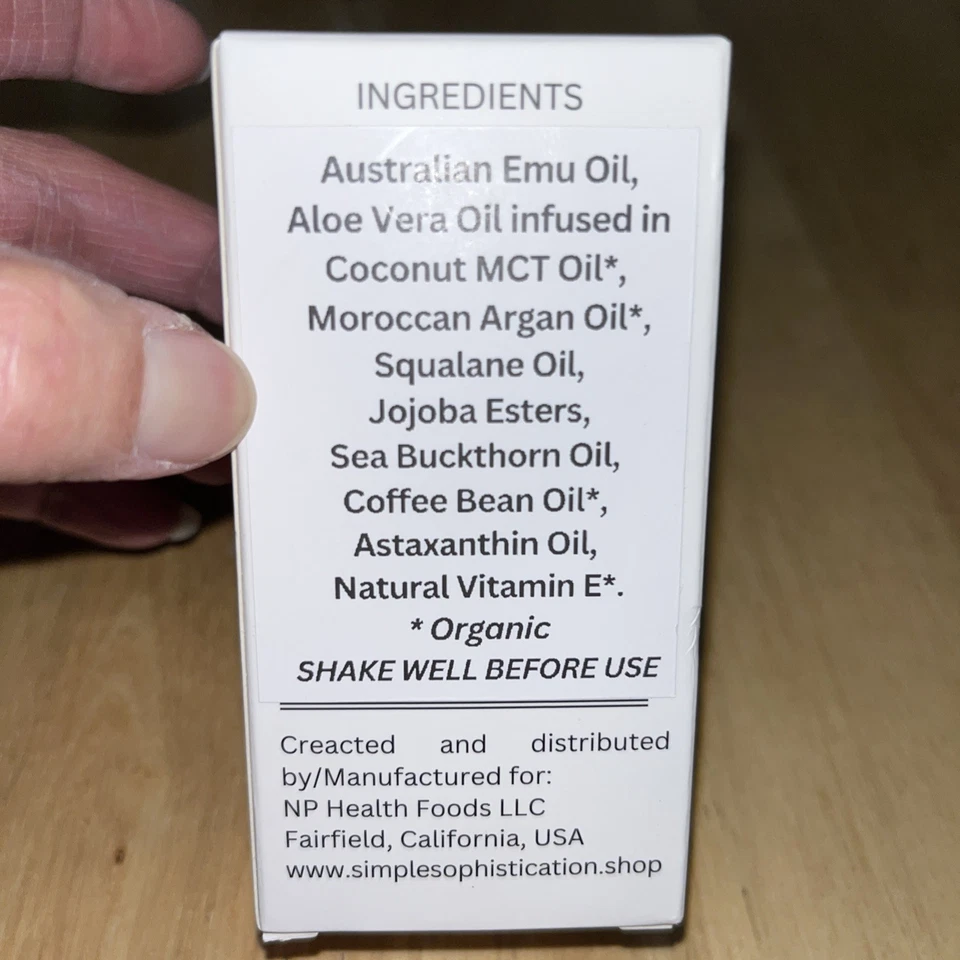 Simple Sophistication Astaxantina Emu Serum 0,68 Fl Oz - Imagem 3 de 4