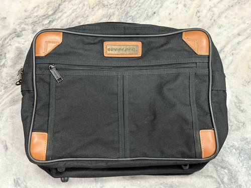Vintage PAN AM 1970s Suite Case Luggage Black Canvas Pan American