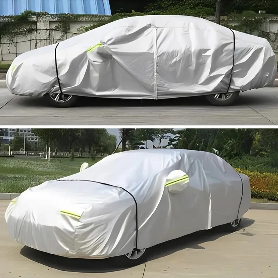 For Mercedes-Benz E500 Car Cover Fleece-Lined Waterproof Snow Protection Zipper - Image 4 of 4