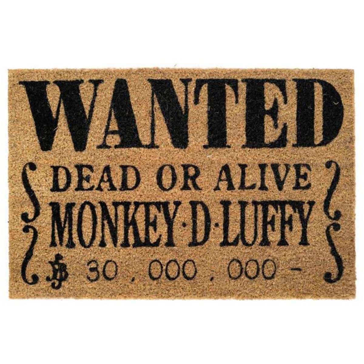 Paillasson Luffy One Piece cadeau déco geek tapis beige 40x60cm