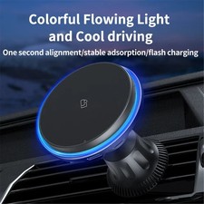 15W Wireless Magnetic Charger Car Mount Holder for iPhone 14/15 Pro Max Magsafe