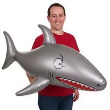 6 x LARGE 90CM INFLATABLE BLOW UP SHARK JAWS AUSTRALIA BEACH TOY PARTY PROP