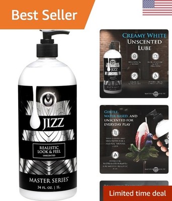 Long-Lasting White Body Glide | Realistic Texture Water-Based Lubricant 34 oz