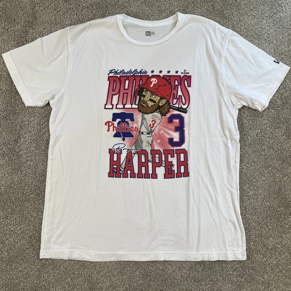 Lote de 3 camisetas de los Filis para hombre nombres en la espalda talla XL rojas blancas majestuosas New Era Foto 4 de 4