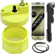 BALL RESCUER: Tennis Ball Pressurizer With Pump Container, Yellow