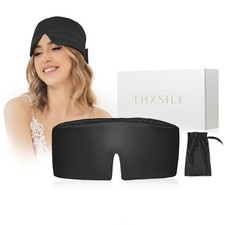 6A Grade 22 Momme Silk Sleep Mask, 100 Mulberry Blackout Eye Mask for Sleep...