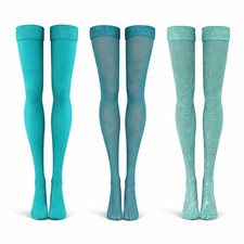 Teal stockings for 10.5" fashion dolls