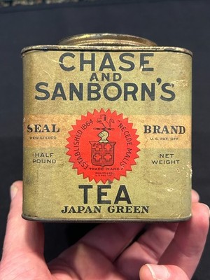 Chase and Stanborn's Japan green tea tin can
