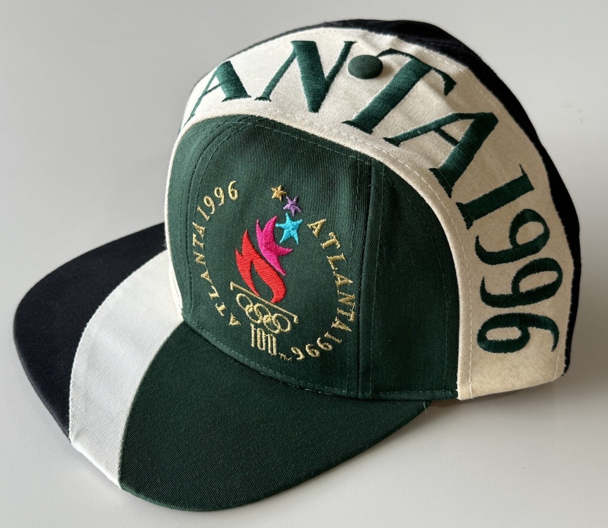 Vintage Eastport Atlanta 1996 Olympics Snapback Hat Green  display picture 1