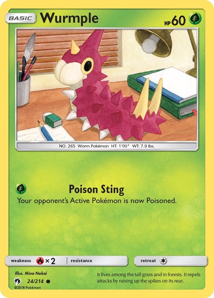 Wurmple (24) - [SM8 - 24/214] - NM - SM - Lost Thunder - Pokemon