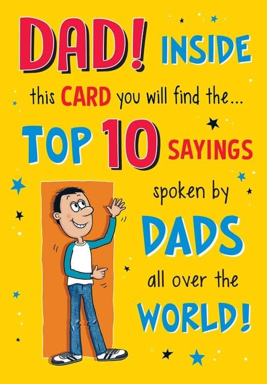 Father's Day Card For Dad. Humour Design. 23x15cm