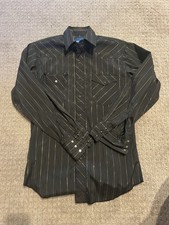 Vintage Wrangler Pearl Snap Shirt Size Small Western Striped Cowboy 90s