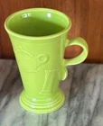 Retired Vintage Fiesta *CHARTREUSE * Pedestal Mug 6" Coffee Cup, embossed shapes