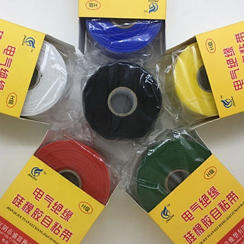 Cinta de Reparación de Silicona 1.5/3M Impermeable Rescate Adhesión Sella Autofusible Manguera de Alambre Foto 2 de 4