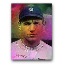 Harry Heilmann #6 Art Card Limited 39/50 Edward Vela Signed (Detroit Tigers)