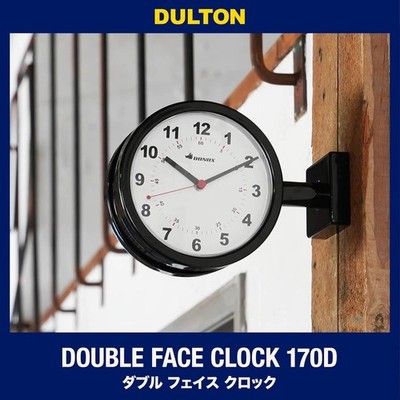 DULTON Bonox Double Face Wall Clock 170D Circle Black S624-659BK