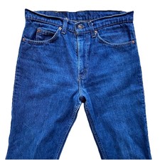 Vintage 80s Levi  s 505 0217 Jeans Straight Leg 32x32 Orange Tab Dark Blue Punk