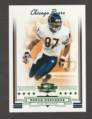 2006 Donruss Threads Green #145 Muhsin Muhammad card, Carolina Panthers #/100