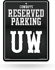 University of Wyoming Cowboys Metal Parking Novelty Wall Sign 8.5 x 11 Inch...