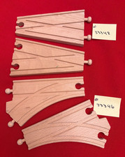 Vintage BRIO V-Shaped Switching Tracks 33346 / 33348 Wooden Railway No Box