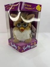 Vintage 1999 Leopard Furby Tiger Electronics Model 70-800 Working Damaged Box