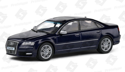 SOLIDO DIECAST 1/43 2010 AUDI S8 D3 5.2L V10 IN NIGHT BLUE PEARL S4313303