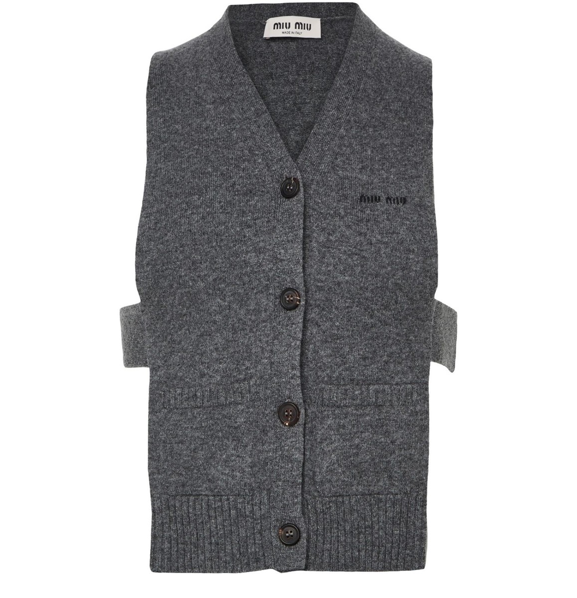 miu FARFETCH | Grey | Cardigan Cashmere Miu Miu SIZE FREE グレー カーディガン miu トップス