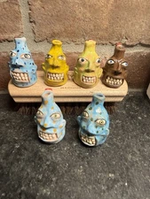 6-Stacy Lambert face pottery jug NC Potter / Miniature Size Face Jug Collection