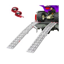 7.5' Folding Arched Aluminum Loading Truck Ramps 2 pc Set for ATVs, UTVs, M...